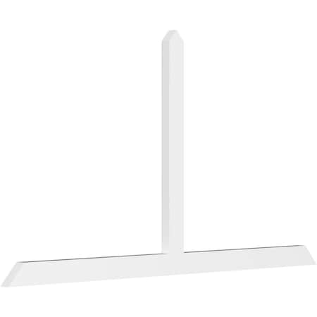 Ekena Millwork Portland Architectural Grade PVC Gable Bracket, 84"W x 45 1/2"H x 2"D x 4"F, 13/12 Pitch GBP084X46X0204POR00